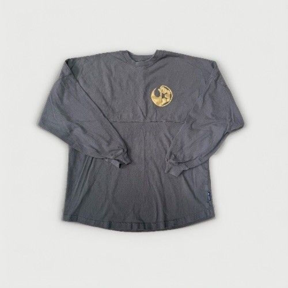Disney Parks Star Wars Spirit Jersey Size Medium Gray Cotton Galaxy’s Edge Rebel